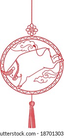 Chinese New Year 2021.Cow Hanging decoration.