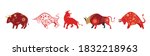 Chinese new year 2021 year of the ox, Chinese zodiac symbol, Chinese text says: Happy chinese new year 2021, year of ox