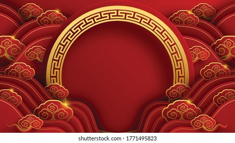 Chinese new year 2021 year of the ox , red paper cut ox character,flower and asian elements with craft style on background.(Chinese translation : Happy chinese new year 2021, year of ox) - Shutterstock ID 1771495823