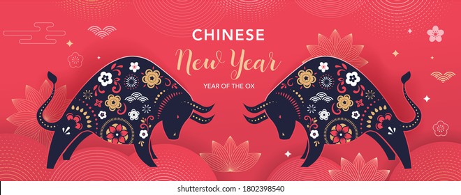 Chinese new year 2021 year of the ox - Chinese zodiac symbol