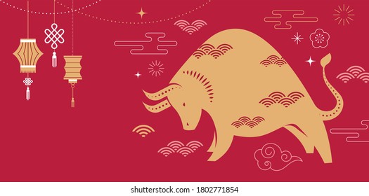 Chinese new year 2021 year of the ox - Chinese zodiac symbol
