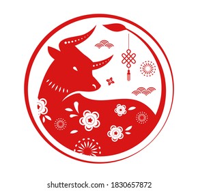 Chinese new year 2021 year of the ox, Chinese zodiac symbol