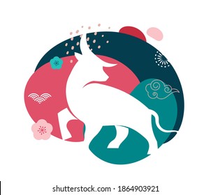 Chinese new year 2021 year of the ox - Chinese zodiac symbol