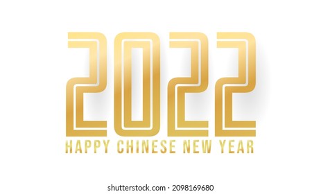 Chinese new year 2022 on white  background , Flat Modern design , illustration Vector EPS 10