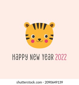 Chinese New Year 2022 symbol, a cute tiger vector illustration