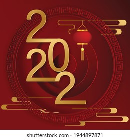 Chinese new year 2022 year of the tiger,  line art character, simple hand drawn asian elements with craft style on background.  (Chinese translation: Happy chinese new year 2022, year of tiger)