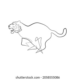Chinese new year 2022 year of the tiger,  line art character, simple hand drawn asian elements with craft style on background.  