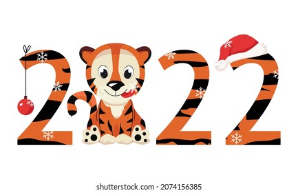 Chinese new year 2022 year of the tiger cartoon character design 