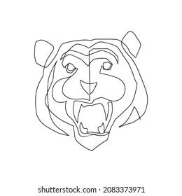 Chinese new year 2022 year of the tiger,  line art character, simple hand drawn asian elements with craft style on background.  (Chinese translation: Happy chinese new year 2022, year of tiger)