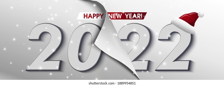 Chinese new year 2022 year, white paper cut. Happy 2022 new year red greetig card in paper style for your seasonal holidays flyers