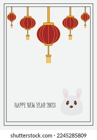 chinese new year 2023, flat design