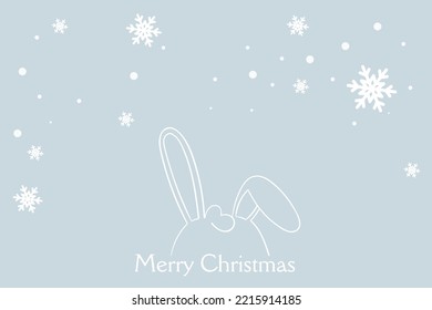 Chinese new year. 2023 New year. Rabbit horoscope sign. 2023 design. New year symbol. 2023 logo design. Chinese horoscope rabbit with 2023. Flat minimalism vector illustration. 
