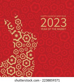 The Chinese new year 2023 - the year of the rabbit. Happy Chinese New Year 2023. Lunar new year. 