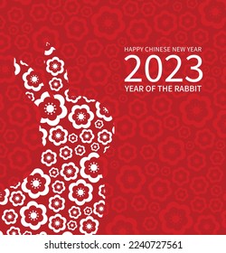 The Chinese new year 2023 - the year of the rabbit. Happy Chinese New Year 2023. Lunar new year. 