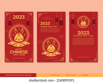 Chinese new year 2023 of Rabbit stories collection
