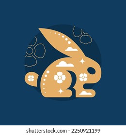 Chinese New Year 2023, Year of The Rabbit Illustration Design Vector