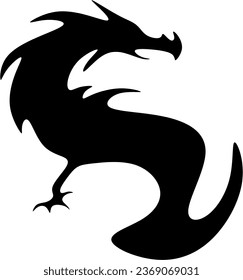 Chinese New Year 2024, Year of the Dragon, line art, dragon tattoo, logo