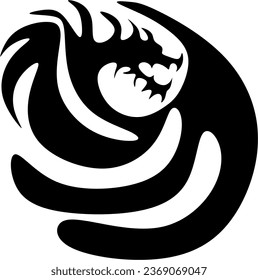 Chinese New Year 2024, Year of the Dragon, line art, dragon tattoo, logo