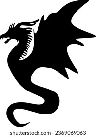 Chinese New Year 2024, Year of the Dragon, line art, dragon tattoo, logo