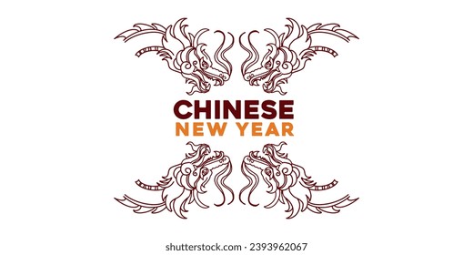 chinese new year 2024 dragon vector