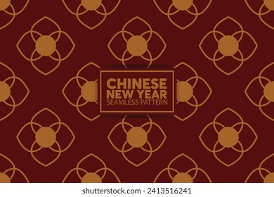 Chinese New Year 2024 modern art design in red and gold color for cover, card, poster, banner.