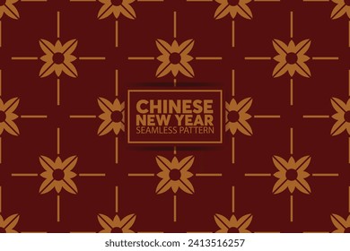 Chinese New Year 2024 modern art design in red and gold color for cover, card, poster, banner.