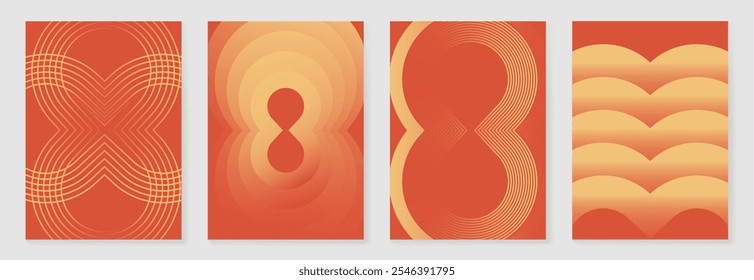 Chinese New Year 2025 card background vector. Year of the snake design with red abstract  Chinese pattern. Elegant oriental illustration for cover, banner, website, calendar, envelope.