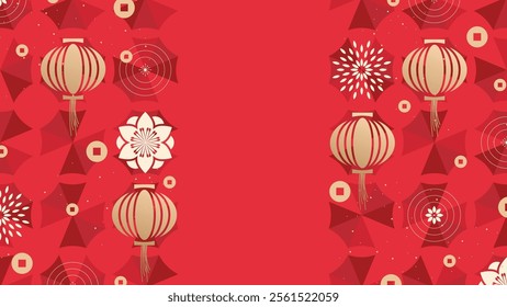 chinese new year 2025 design, poster, banner, wallpaper, cover, card, 