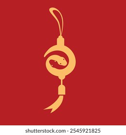 Chinese New Year 2025 elements with oriental snake theme