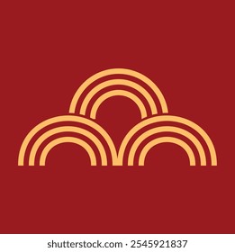 Chinese New Year 2025 elements with oriental snake theme