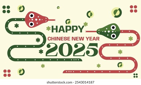 Chinese new year 2025, Happy new year 2025, background, Snake of year 2025