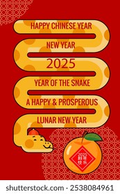 Chinese New Year 2025 Lunar year greeting design