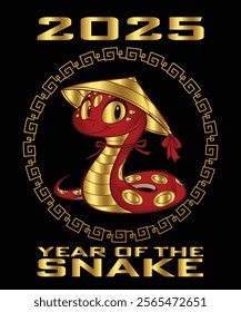 Chinese New Year 2025 Year Of The Snake 2025 T-Shirt Design