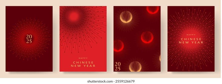 Chinese New Year 2025 vector illustration for cover, poster and sale banner. 