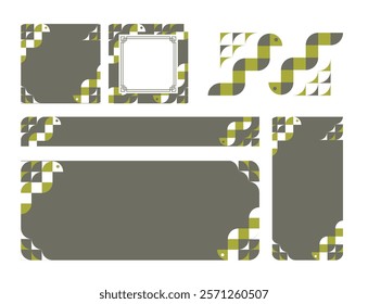 Chinese New Year 2025 web social media templates snake elements geometric various sizes 9 grenoble green smokery olive