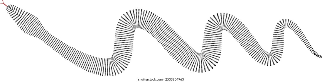 Chinese new year 2025 zodiac snake symbol .design elements . Year of the snake .World snake day logo. Line art . Vector illustration