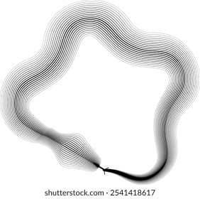 Chinese new year 2025 zodiac snake symbol .design elements . Year of the snake .World snake day logo. Line art . Vector illustration