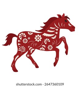 Chinese new year 2026 celebration background.Year of the horse for square design