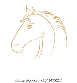 Chinese New Year. 2026, the year of the horse. Vector