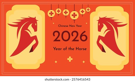 Chinese new year 2026 , year of the horse 