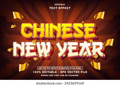 Chinese New Year 3D Editable Text Effect