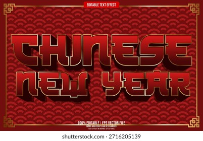 Año Nuevo chino Efecto de texto editable 3D