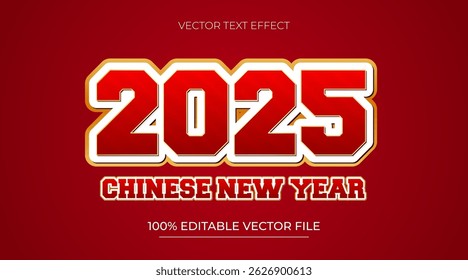 Texto chinês de Ano Novo 3d e efeito de texto editável ornamentos chineses