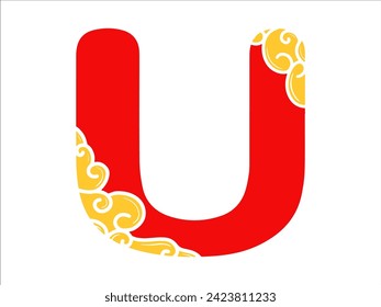 Chinese New Year Alphabet Letter U