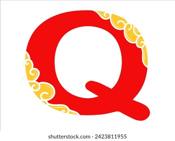 Chinese New Year Alphabet Letter Q