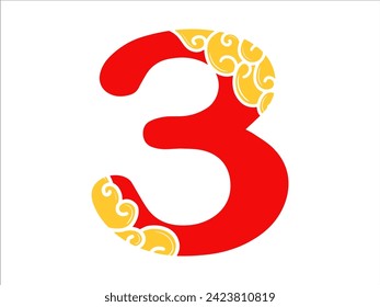 Chinese New Year Alphabet Number 3