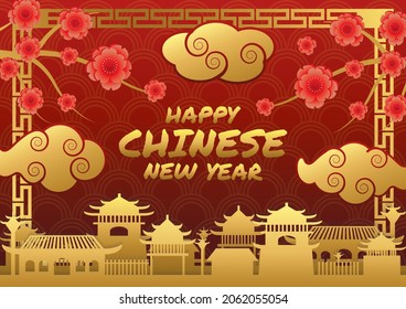 chinese new year art vector background 