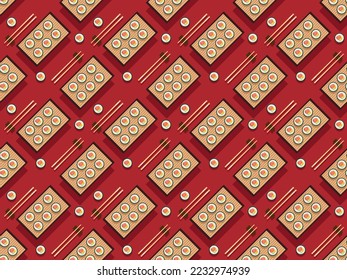 chinese new year asian food latin american pattern background seamless ornament menu japanese china
