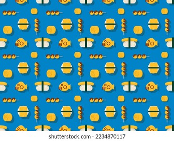 chinese new year asian food latin american pattern background seamless ornament menu japanese china