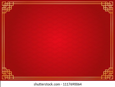 chinese new year background, abstract oriental wallpaper, circle wave inspiration, vector illustration 